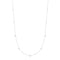 Silver Bezel Cubic Zirconia Station Necklace